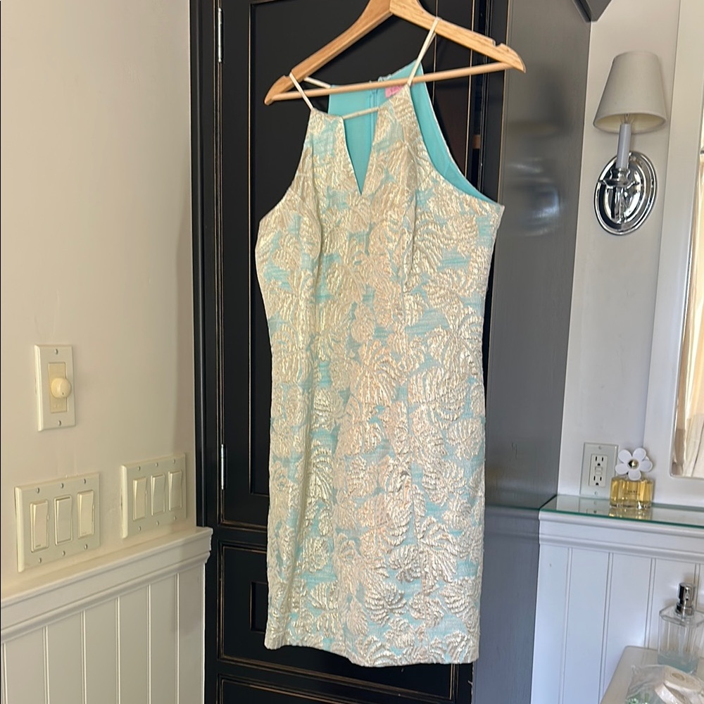 Lilly Pulitzer Blue and Cream Mini Dress